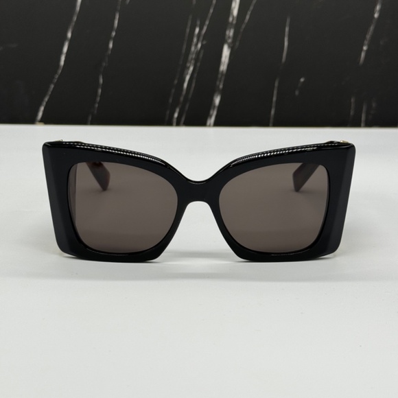 NEW SL M119 BLAZE 003 SAINT LAURENT BLACK HAVANA OVERSIZED SLM119 003 SUNGLASSES - Picture 3 of 11